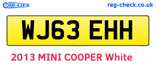 WJ63EHH are the vehicle registration plates.