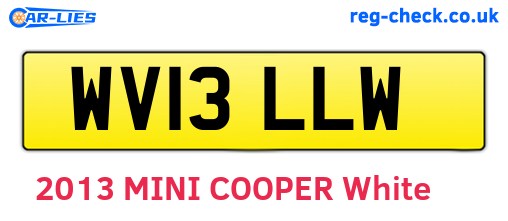 WV13LLW are the vehicle registration plates.
