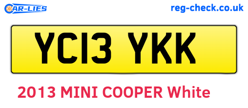 YC13YKK are the vehicle registration plates.