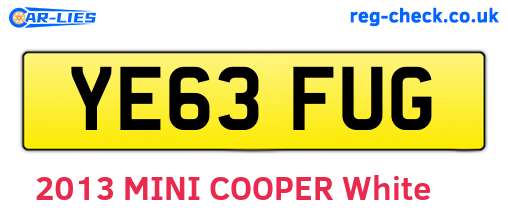 YE63FUG are the vehicle registration plates.