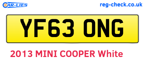 YF63ONG are the vehicle registration plates.