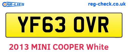 YF63OVR are the vehicle registration plates.