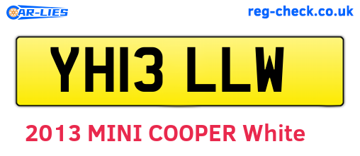 YH13LLW are the vehicle registration plates.