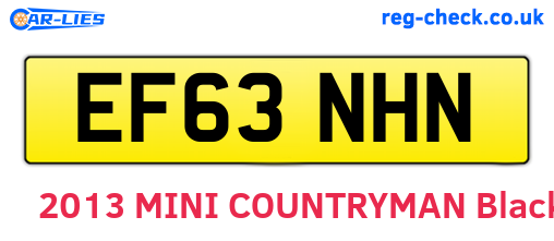 EF63NHN are the vehicle registration plates.