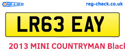 LR63EAY are the vehicle registration plates.