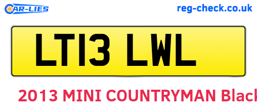 LT13LWL are the vehicle registration plates.