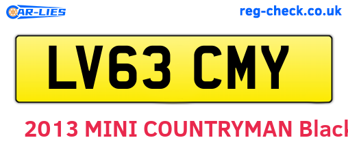 LV63CMY are the vehicle registration plates.