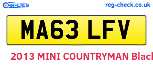 MA63LFV are the vehicle registration plates.