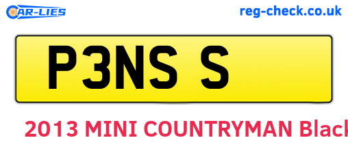 P3NSS are the vehicle registration plates.