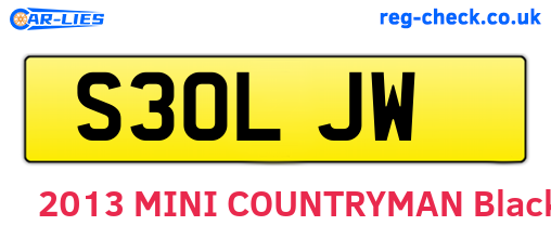 S30LJW are the vehicle registration plates.