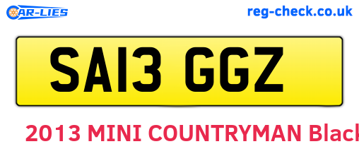 SA13GGZ are the vehicle registration plates.