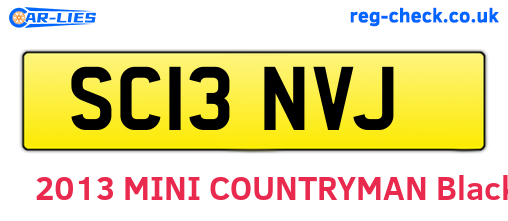 SC13NVJ are the vehicle registration plates.