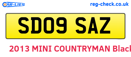 SD09SAZ are the vehicle registration plates.