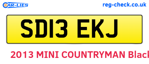 SD13EKJ are the vehicle registration plates.