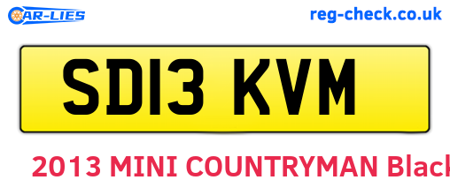 SD13KVM are the vehicle registration plates.