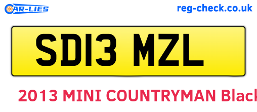 SD13MZL are the vehicle registration plates.