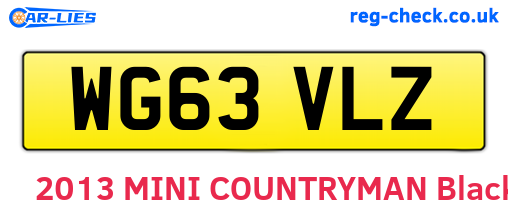 WG63VLZ are the vehicle registration plates.