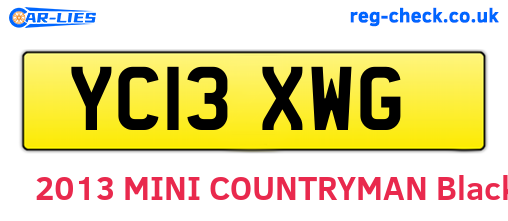 YC13XWG are the vehicle registration plates.
