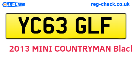 YC63GLF are the vehicle registration plates.