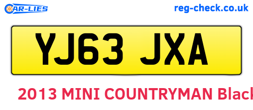 YJ63JXA are the vehicle registration plates.