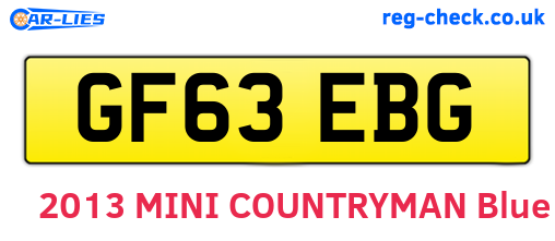 GF63EBG are the vehicle registration plates.