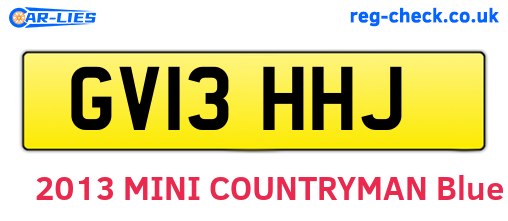 GV13HHJ are the vehicle registration plates.
