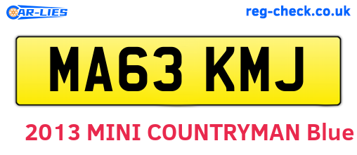 MA63KMJ are the vehicle registration plates.