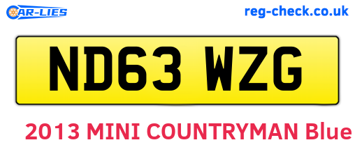ND63WZG are the vehicle registration plates.