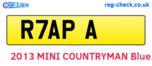 R7APA are the vehicle registration plates.
