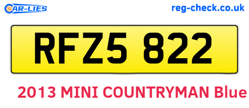 RFZ5822 are the vehicle registration plates.