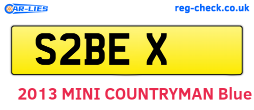 S2BEX are the vehicle registration plates.