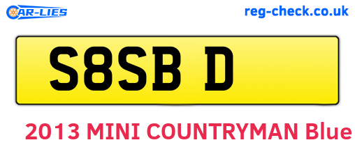 S8SBD are the vehicle registration plates.
