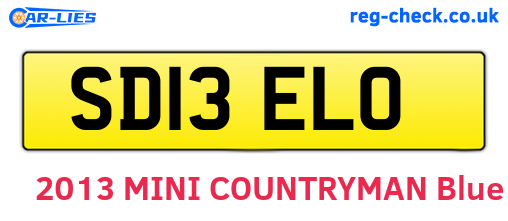 SD13ELO are the vehicle registration plates.