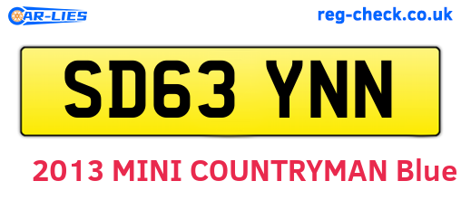 SD63YNN are the vehicle registration plates.