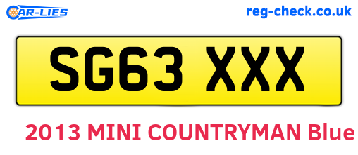 SG63XXX are the vehicle registration plates.