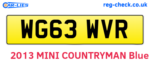 WG63WVR are the vehicle registration plates.