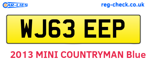 WJ63EEP are the vehicle registration plates.