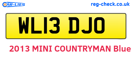 WL13DJO are the vehicle registration plates.