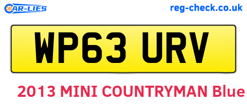 WP63URV are the vehicle registration plates.