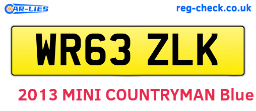 WR63ZLK are the vehicle registration plates.