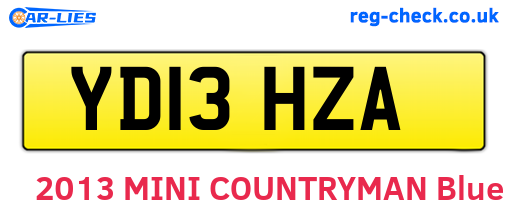 YD13HZA are the vehicle registration plates.