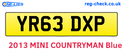 YR63DXP are the vehicle registration plates.