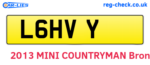 L6HVY are the vehicle registration plates.
