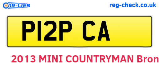 P12PCA are the vehicle registration plates.