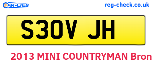 S30VJH are the vehicle registration plates.