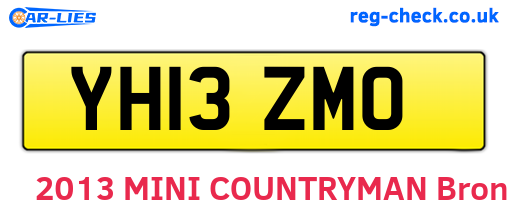 YH13ZMO are the vehicle registration plates.