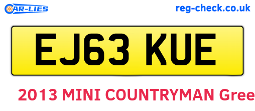 EJ63KUE are the vehicle registration plates.