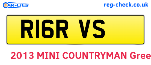 R16RVS are the vehicle registration plates.