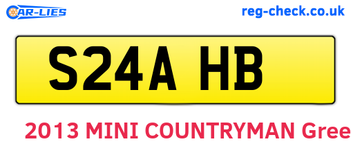 S24AHB are the vehicle registration plates.