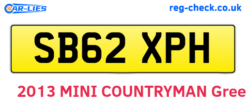 SB62XPH are the vehicle registration plates.